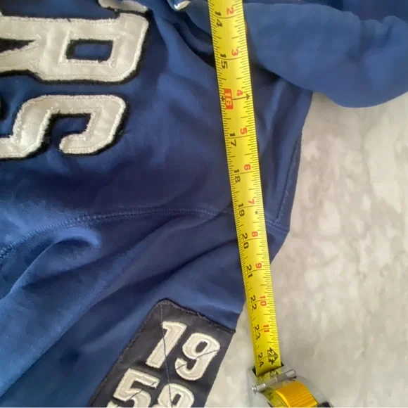 Blue Dodgers Zip-Up Hoodie Jacket VINTAGE STYLE